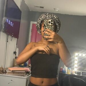 Rainbow Black Tube Top